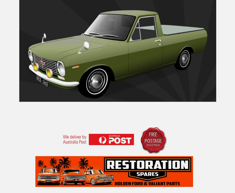 DATSUN NISSAN 1000 UTE RUBBER KIT