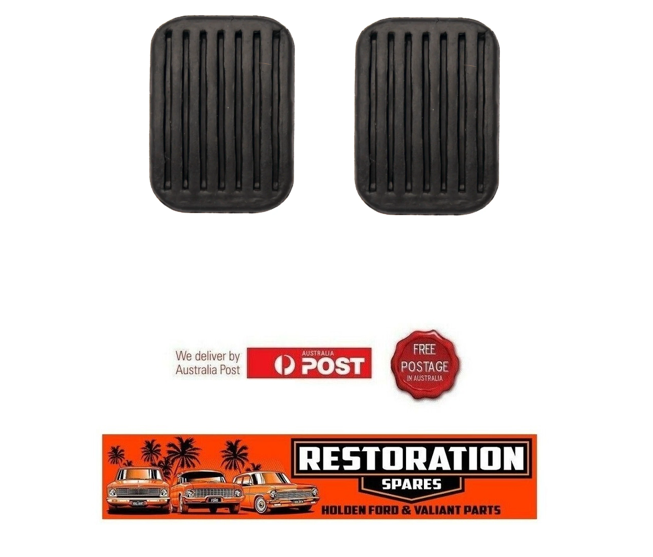HOLDEN TORANA LH LX UC BRAKE AND CLUTCH PEDAL PADS