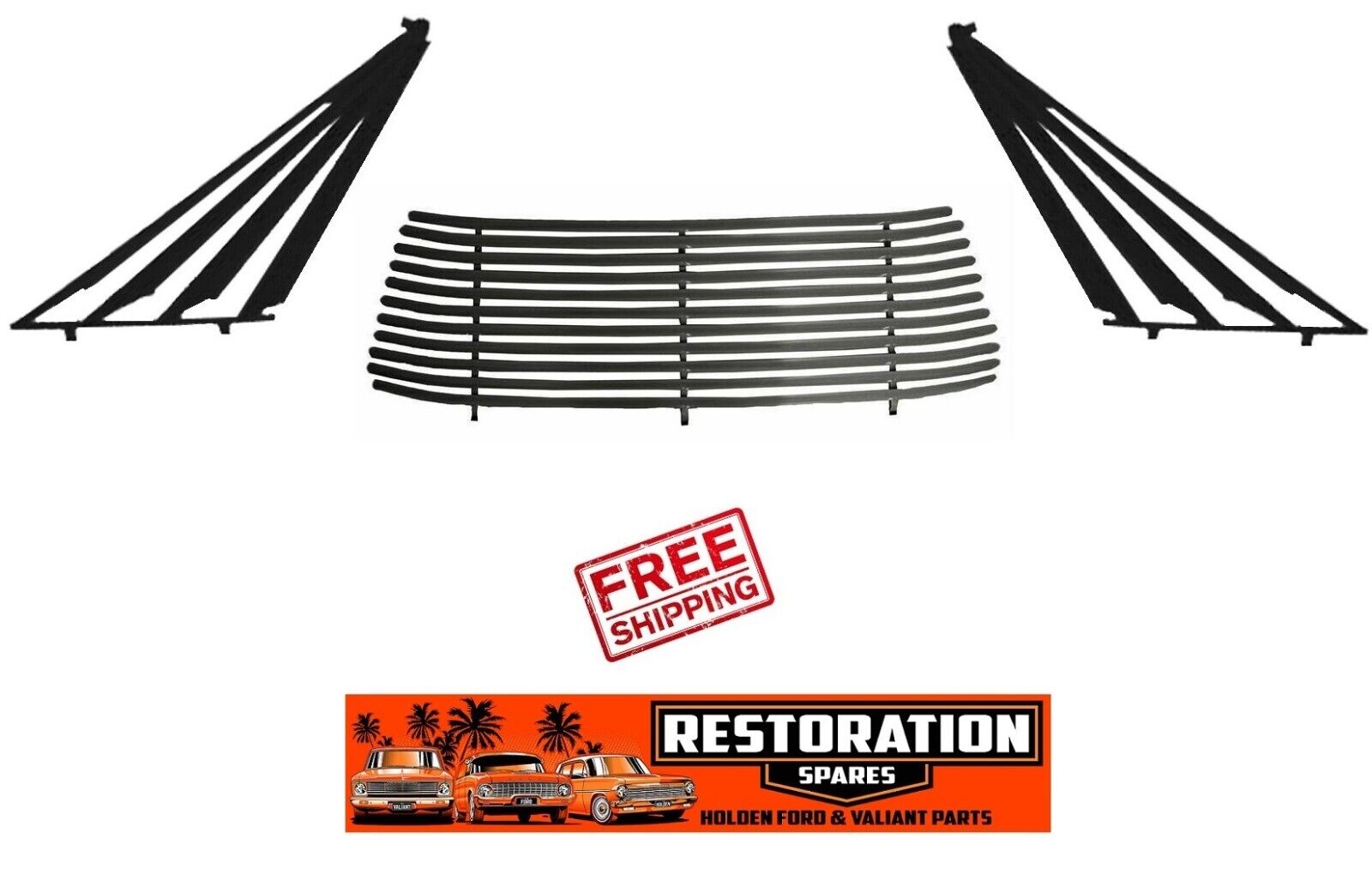 COMMODORE VR VS SEDAN REAR VENETIAN no brake light KIT BLACK & FAN TYPE QUARTERS